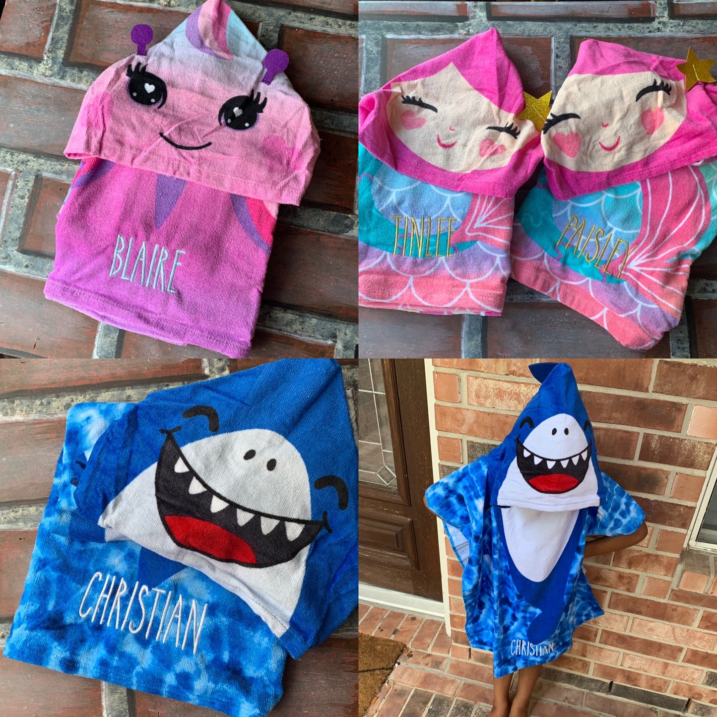 Personalized Butterfly Hooded Towel for Kids | Toddler & Preschool Bath and Beach Towel