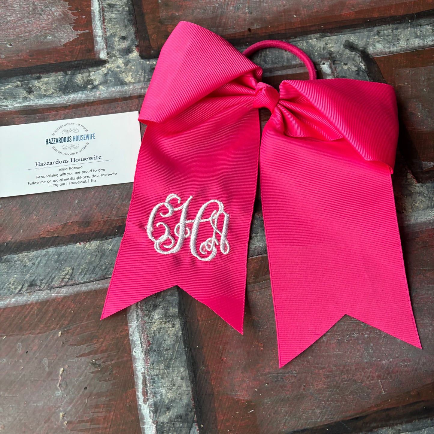 Personalized Monogram Hair Bow | Embroidered Boutique Bow for Girls | Custom Initial Bow | Gift for Girls, Team Gifts, Everyday Wear