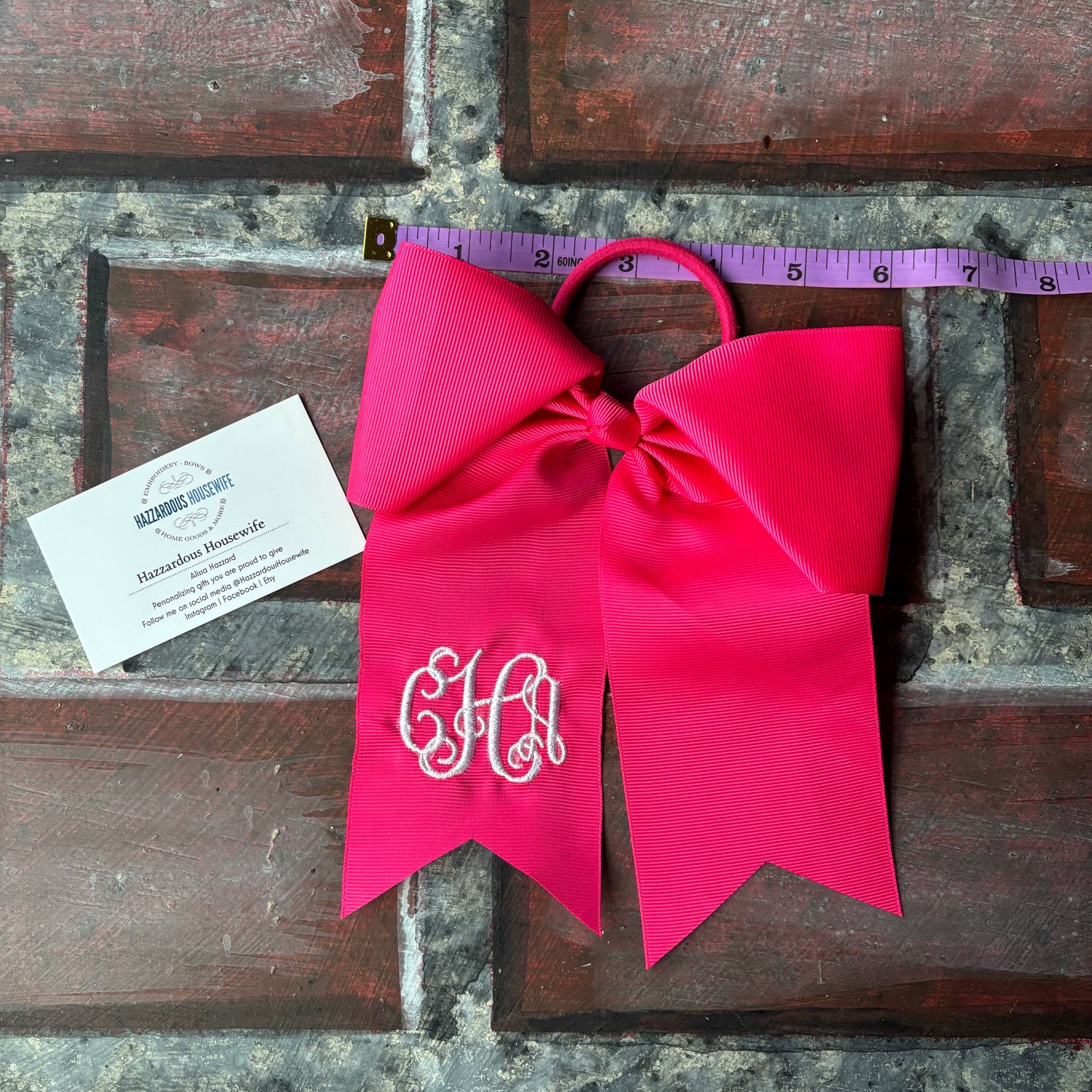 Personalized Monogram Hair Bow | Embroidered Boutique Bow for Girls | Custom Initial Bow | Gift for Girls, Team Gifts, Everyday Wear