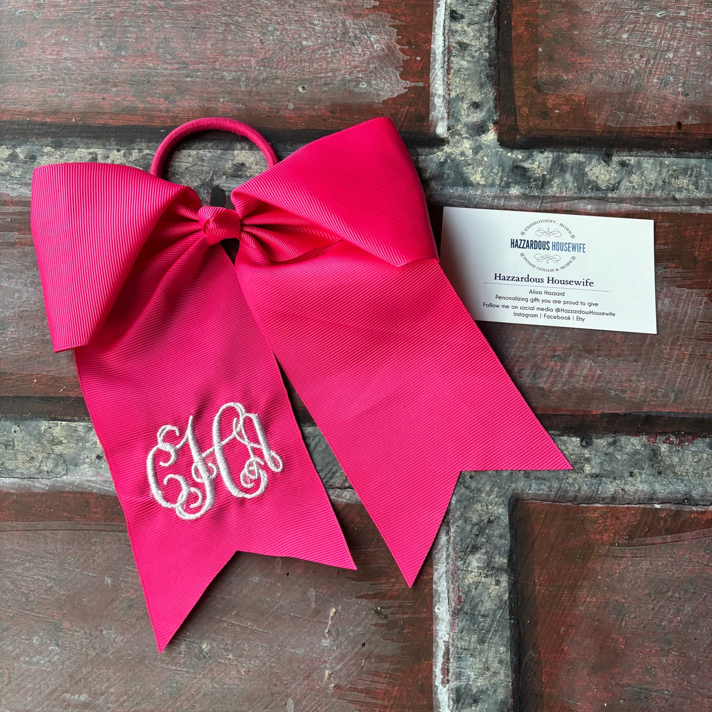 Personalized Monogram Hair Bow | Embroidered Boutique Bow for Girls | Custom Initial Bow | Gift for Girls, Team Gifts, Everyday Wear