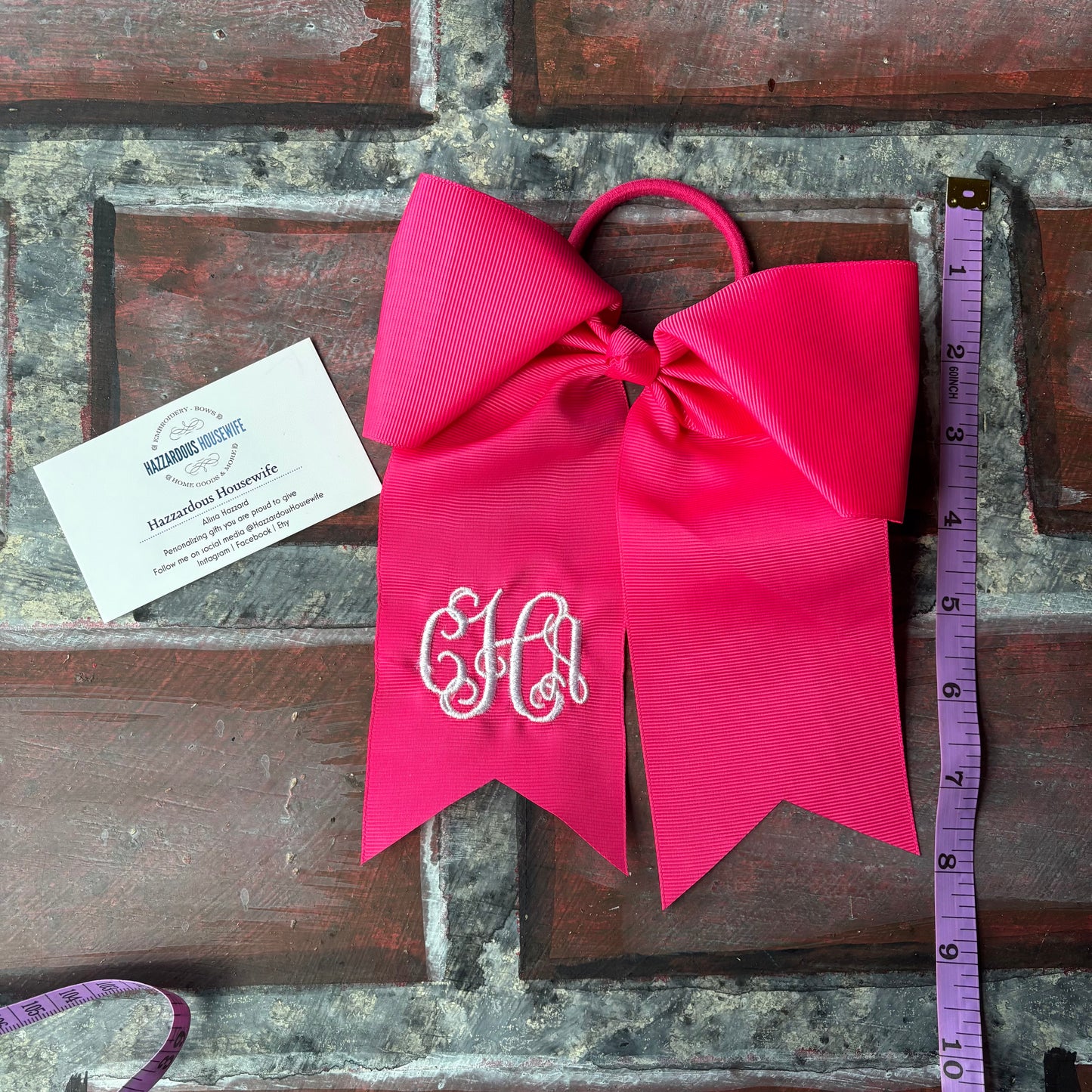 Personalized Monogram Hair Bow | Embroidered Boutique Bow for Girls | Custom Initial Bow | Gift for Girls, Team Gifts, Everyday Wear